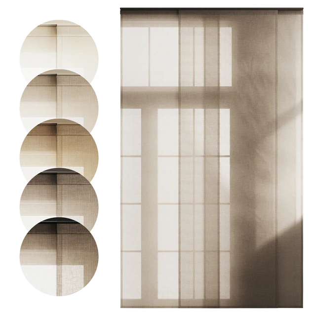 Linen Tulle Panel Blinds — Descargar