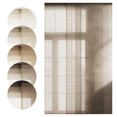 Linen Tulle Panel Blinds — Ver 5