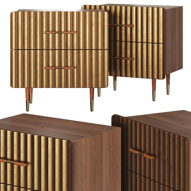CB2 Crimped Gold Leaf Nightstand — Descargar