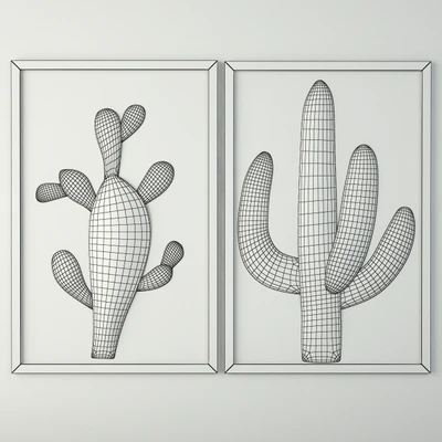 Metal Cactus Sculptures — Ver 3