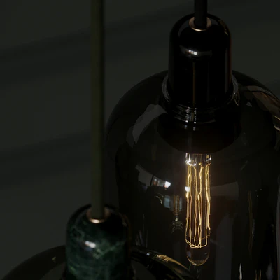 Normann Copenhagen Amp Lamp Smoke Black and Green Lamps — View 3