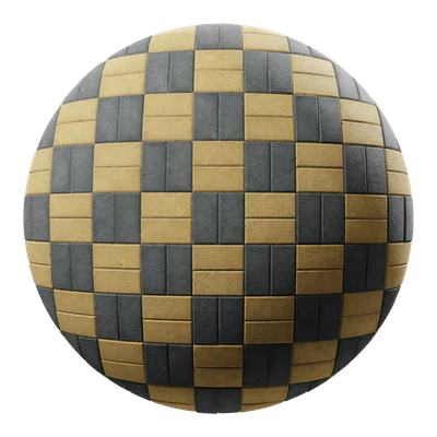 basketweave concrete paver texture checkerboard yellow — descargar
