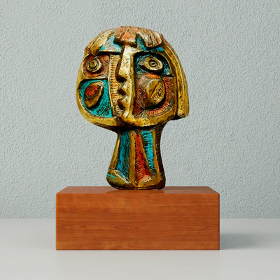Modernist Bronze Abstract Sculpture — Вид 1