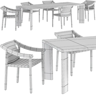 Dining table Cassina 499 Ordinal+ chair Cassina 905 — Вид 4