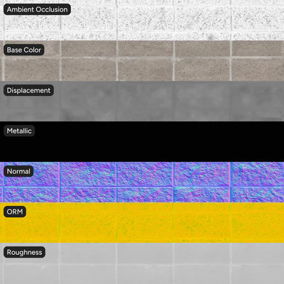 split face concrete block texture beige — View 6