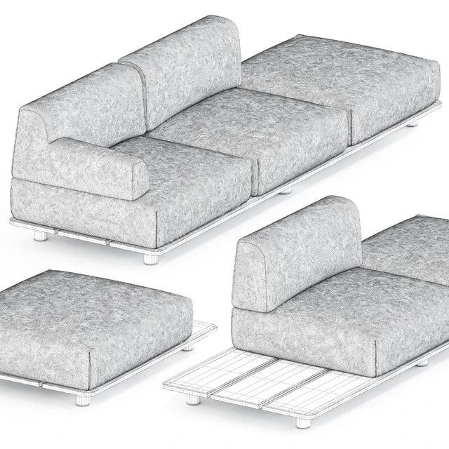 Palco sofa module set 1 by Kristalia — Descargar