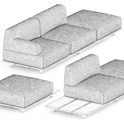 Palco sofa module set 1 by Kristalia — Ver 4