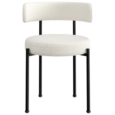 INESSE BOUCLE IVORY DINING CHAIR — View 5