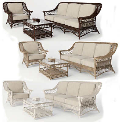 Wicker chairs and a table — Ver 3