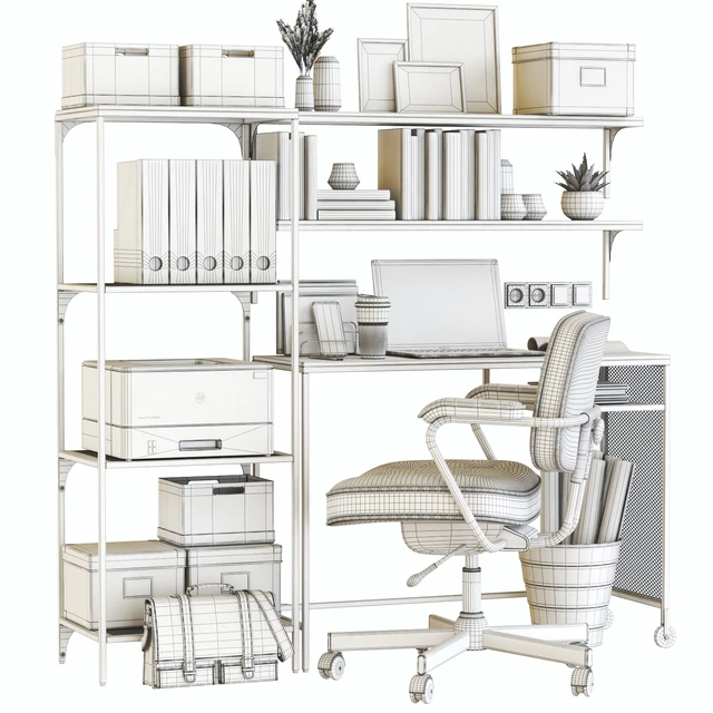 IKEA FJALLBO loft office workplace — Скачать