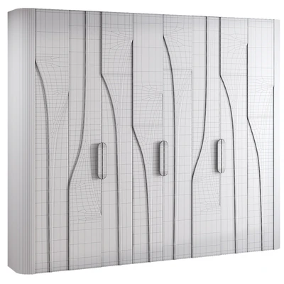 Wardrobe with abstract panel in 2 OPTIONS — Ver 5