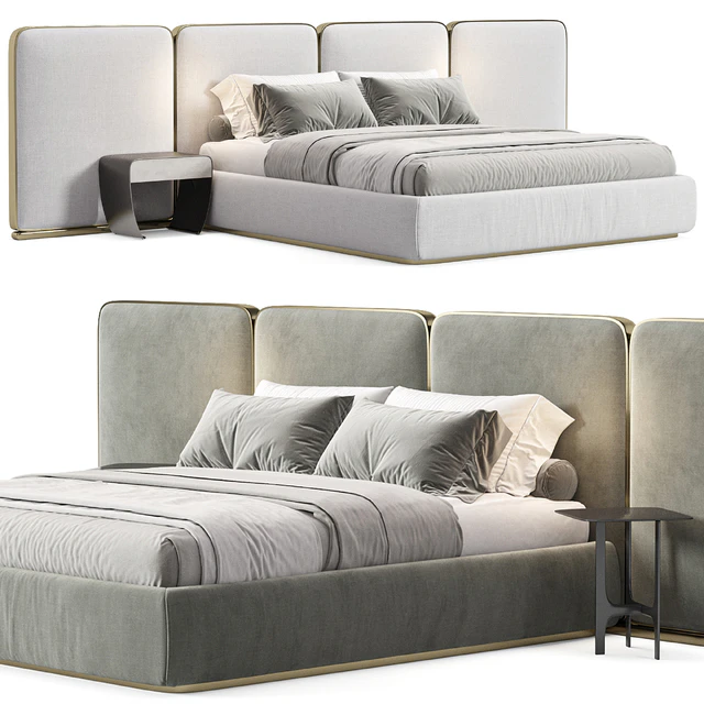 Gem Upholstered King Queen Bed 2 — Descargar