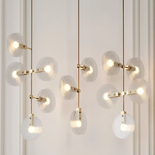 Nebulae Hanging Chandelier 3 Positions — Скачать