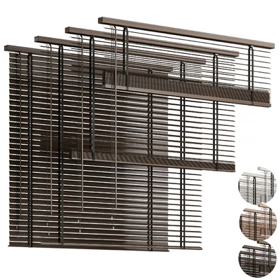Wooden blinds 04, Folding wooden blinds — Ver 7