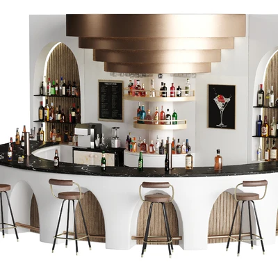 Bar 14 Curve Bar (110 Bottles + Bar Objects) — Вид 4