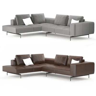 BoConcept Amsterdam corner sofa with lounging unit — Ver 1