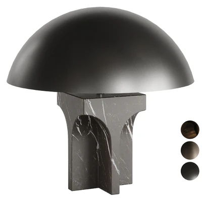 FENDI ROXIE TABLE LAMP MARQUINA BLACK MARBLE — Ver 1