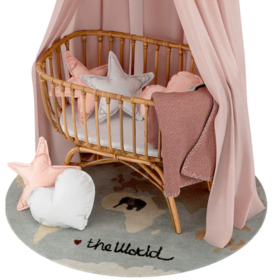 Childhome Rattan Cradle with Linen Canopy — Вид 4
