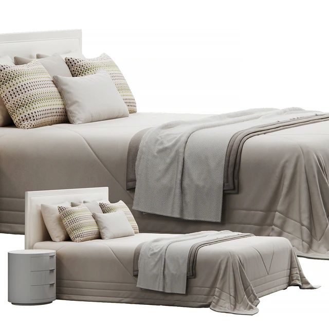 Rectangular Headboard Bed — Скачать