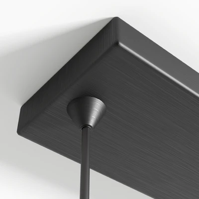 Zigzag Pendant Light Fixture Minimalism Aluminum Dining Room LED Ceiling Light in Black — Ver 3