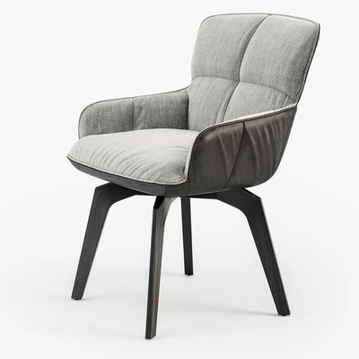 Freifrau Marla armchair low wooden frame — Ver 3