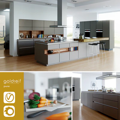 Goldreif by Poggenpohl Pure Kitchen (vray+corona) — Вид 1