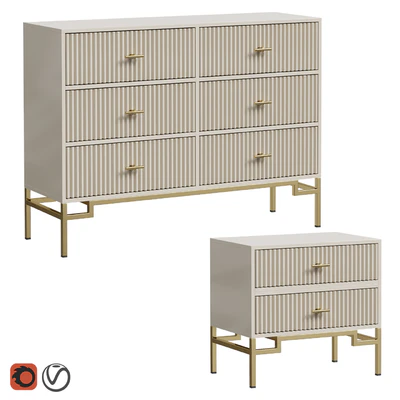 Chest of drawers and bedside table ISIDA — Ver 1