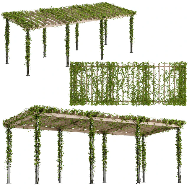 Pergola with Ivy v10 — Скачать