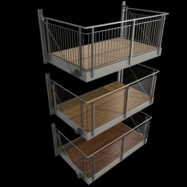 Metal balcony (3 types of console balconies) — Descargar