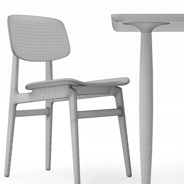 Dining chair and table - Norr11 — Скачать