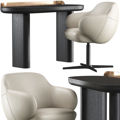 Writing desk Miniforms Jumbo and chair Cattelan Italia Bombe X — Вид 1