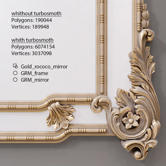 Gold rococo mirror — Скачать