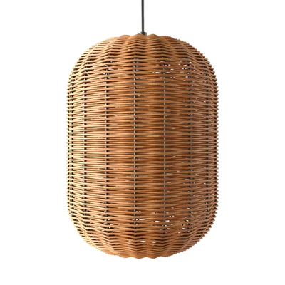 Rattan and Metal Ceiling Lamp — Вид 3