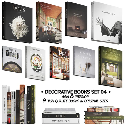 037 Decorative books set 04 Asia & Interior 00 — Ver 1