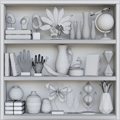 Decorative set with books and figurines 13 — Ver 2
