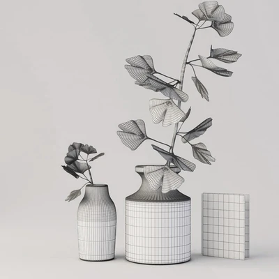 Kolya vase and gingo branch — Вид 2