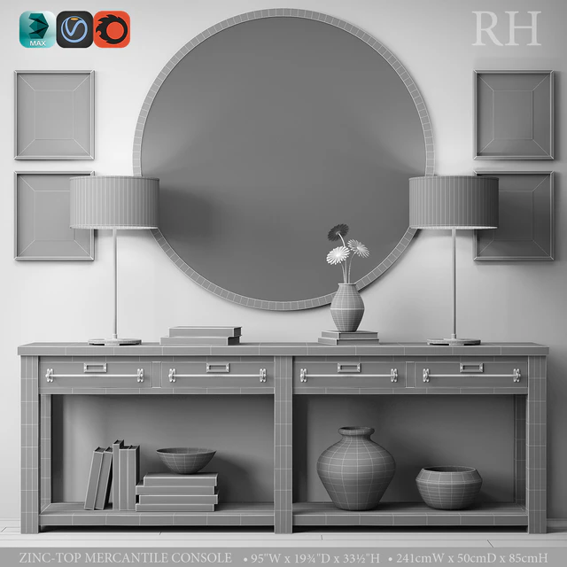 ZINC-TOP MERCANTILE CONSOLE — Descargar