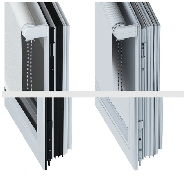 White window with roller blind — Descargar