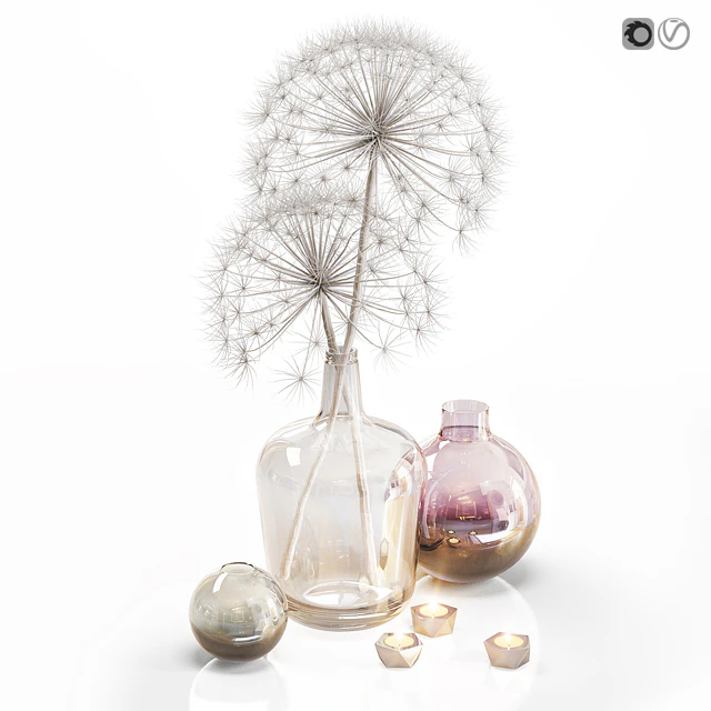 Decor set 13 Heracleum plant white — Скачать