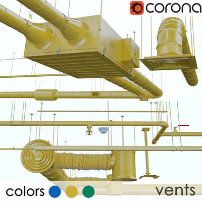 Ventilation, fire pipes, cable hangers — Ver 1