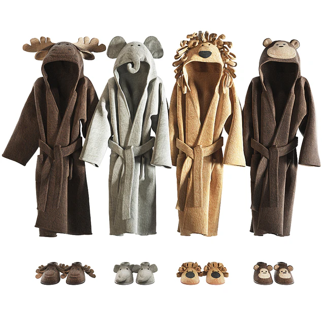 RH Baby bathrobe Animal set 002 — Descargar