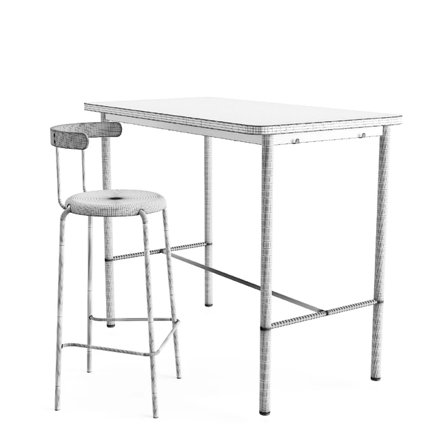 Bar table and chair Tymmaryd Yngvar — Descargar