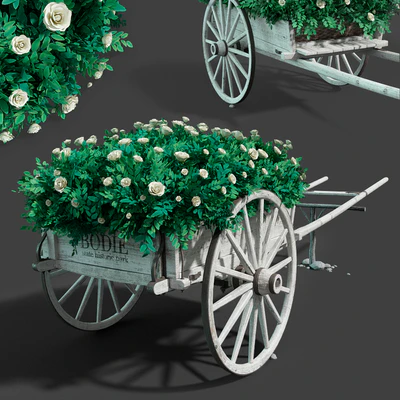 Cart with flowers — Ver 1