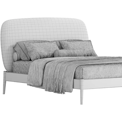 Bed Saomi 160 Velvet Olive — Ver 3