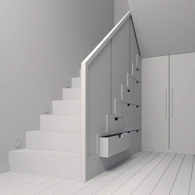 Staircase with storage and mirror system — Descargar