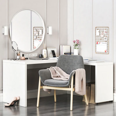 IKEA MALM corner dressing table and workplace — Ver 1