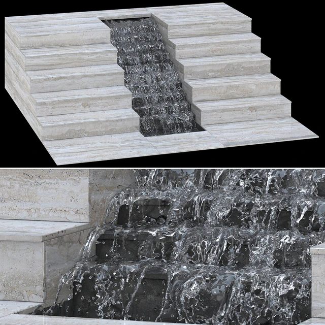 Waterfall fountains stair 007 — Скачать