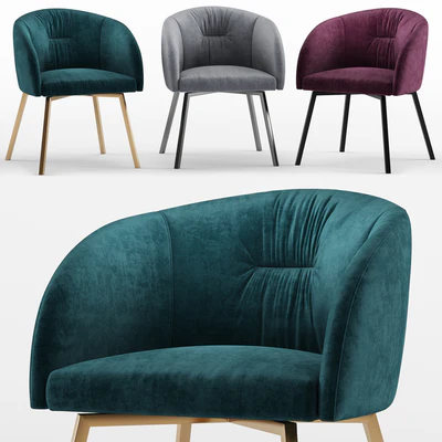 Upholstered metal swivelling chair Rosie soft - calligaris connubia — Ver 1