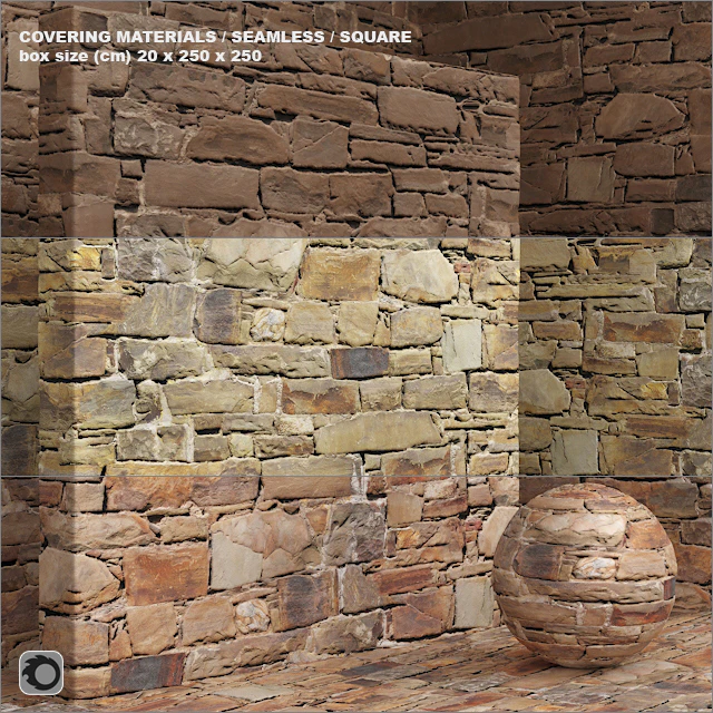 Материал (бесшовный) - камень, старая кладка set 91 — Скачать