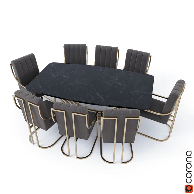 Golden Table and Chair — Descargar